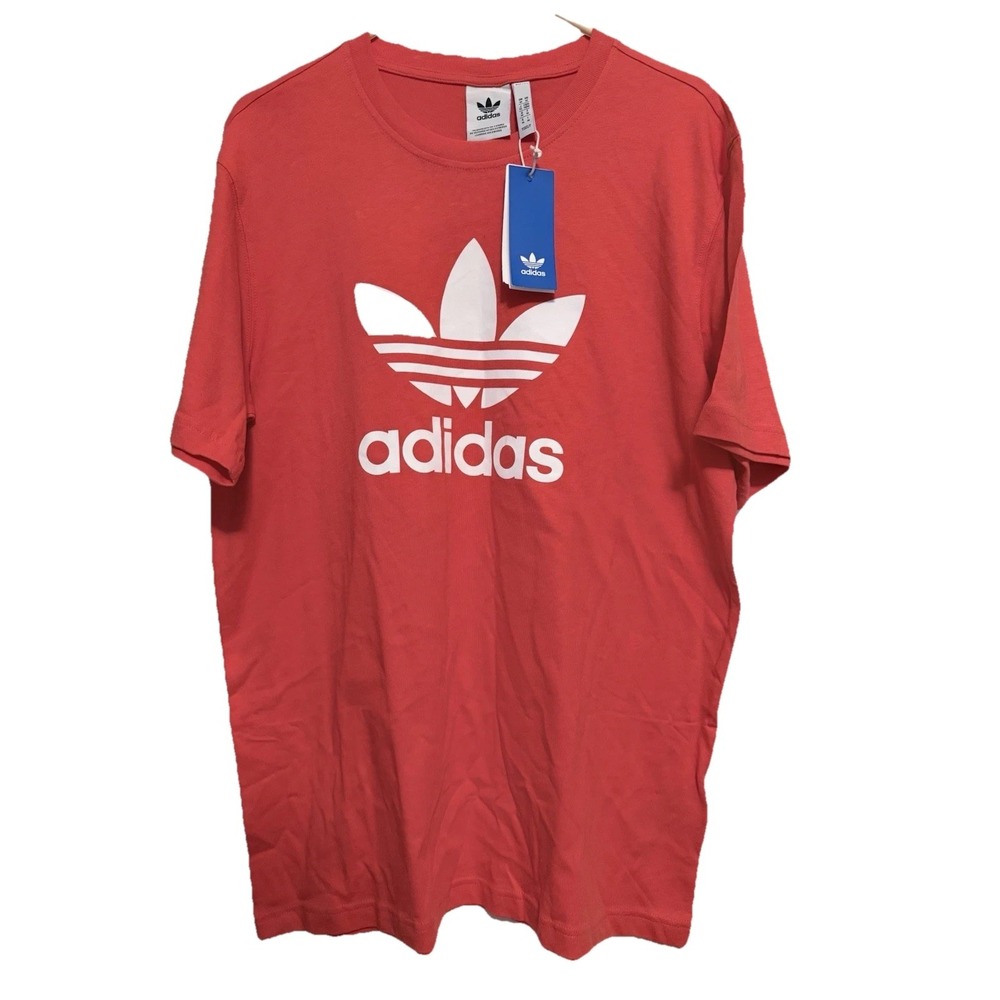 Men's NWT Adidas Orange Short Sleeve Shirt Medium